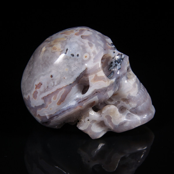 Royal Agate Crystal Skull 3.1"