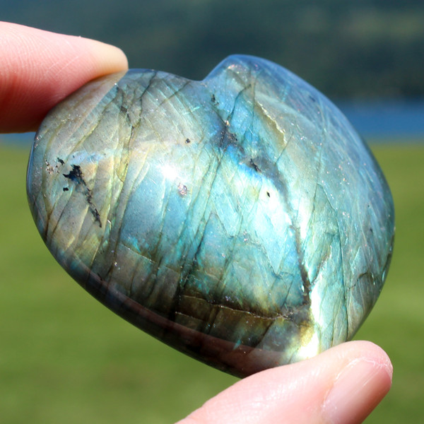 Labradorite Gemstone Heart