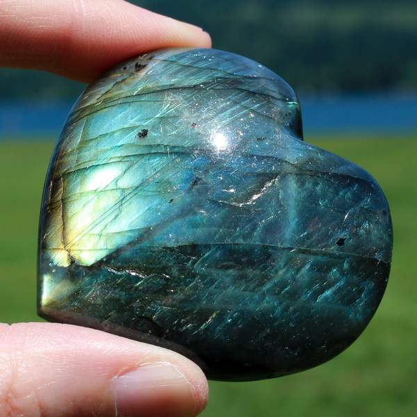 Labradorite Gemstone Heart