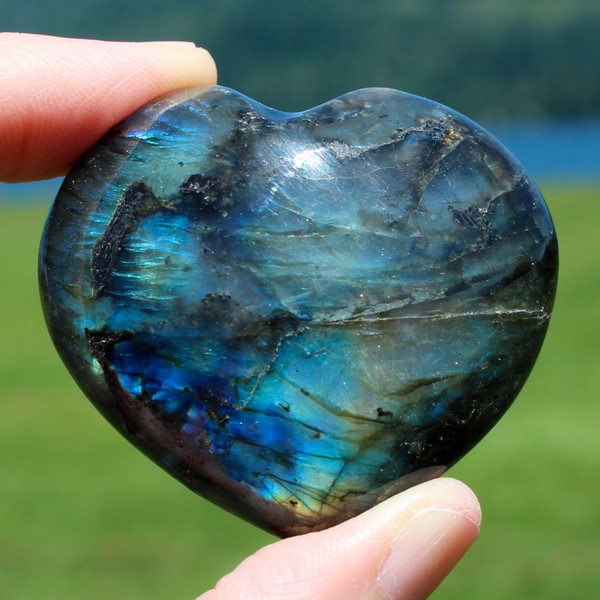 Labradorite Gemstone Heart