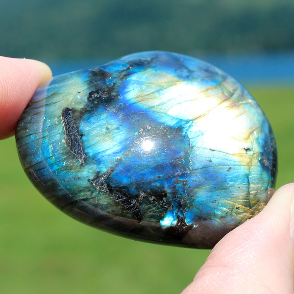 Labradorite Gemstone Heart