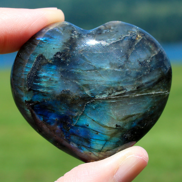Labradorite Gemstone Heart