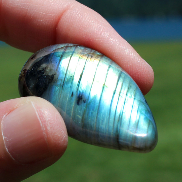 Flashy Labradorite Crystal Tumbled Stone