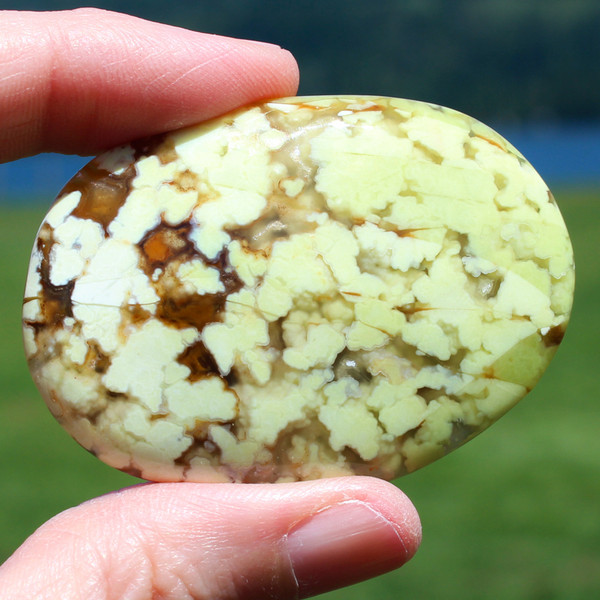 Large Green Opal Gemstone Tumbled Stone Madagascar