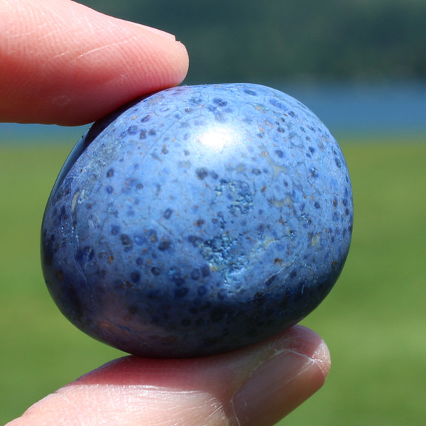 Peruvian Blue Dumortierite Crystal Tumbled Stone