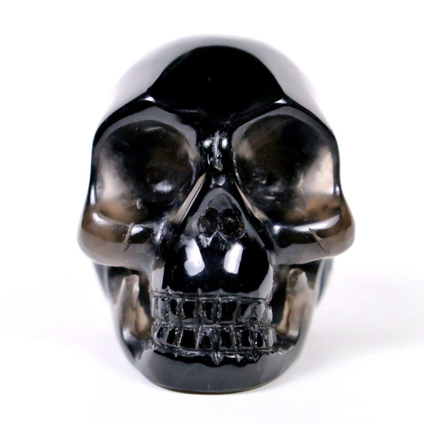 Raven's Apache Tear Obsidian Crystal Skull 1.5" 37mm
