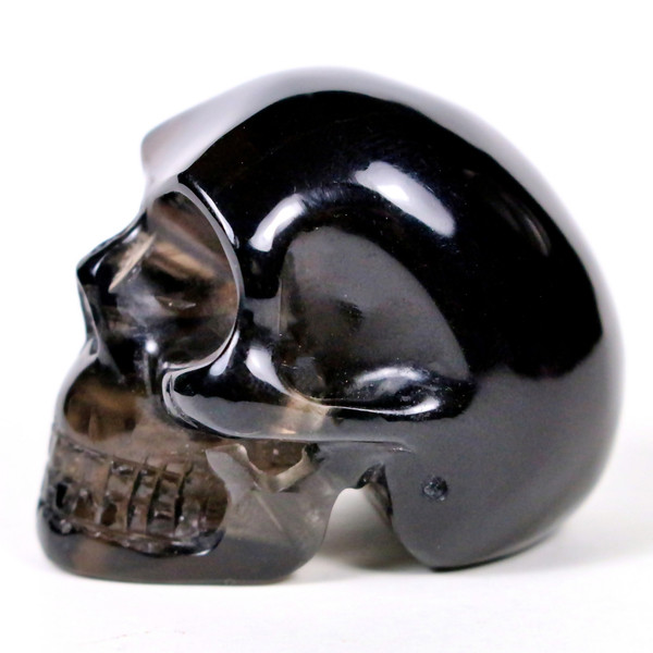 Raven's Apache Tear Obsidian Crystal Skull 1.5" 37mm