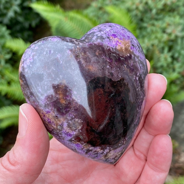 Super Fine Purple Sugilite Heart XXL