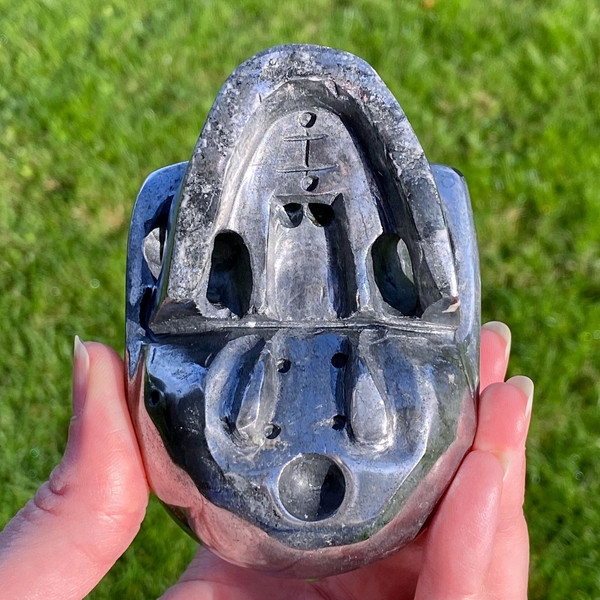 Raven's AAA+ Canadian Silver Ore Carved Crystal Skull