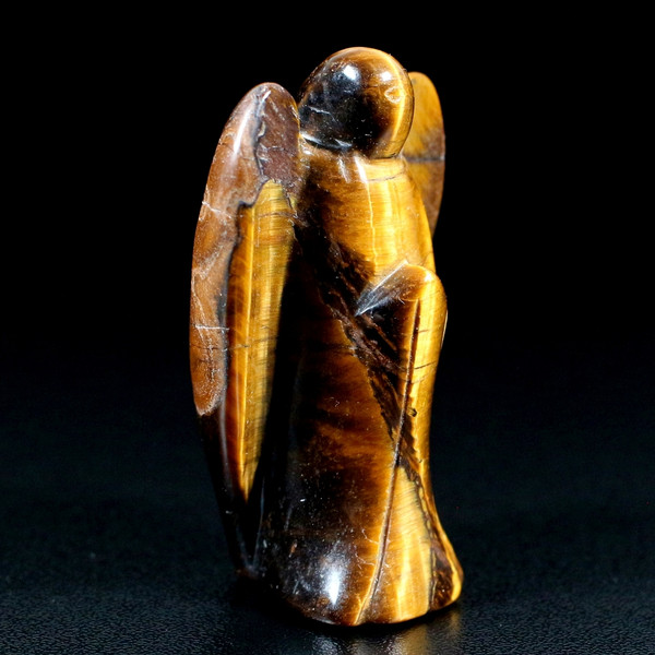 Tiger Eye Angel Carving
