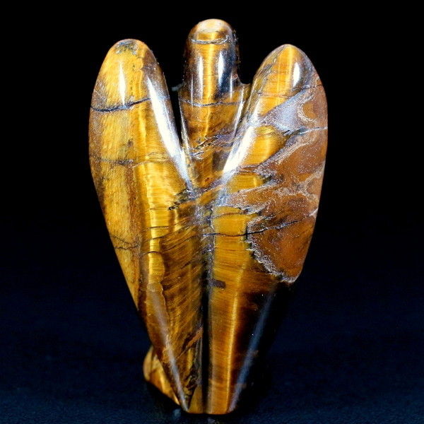 Tiger Eye Angel Carving