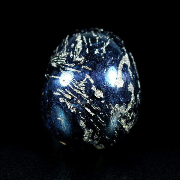 Blue Copper USA Covellite Crystal Skull 1.8"