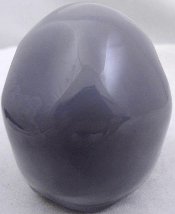Raven's Carved Blue Agate Crystal Skull