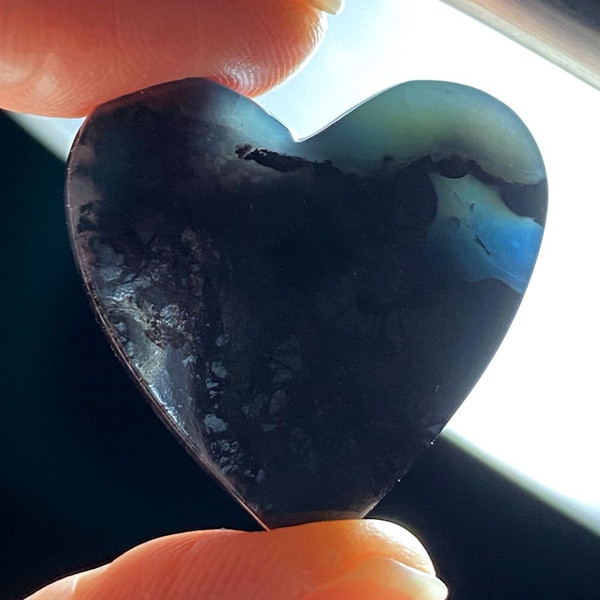 Blue Sugilite Richterite Crystal Gemstone Heart