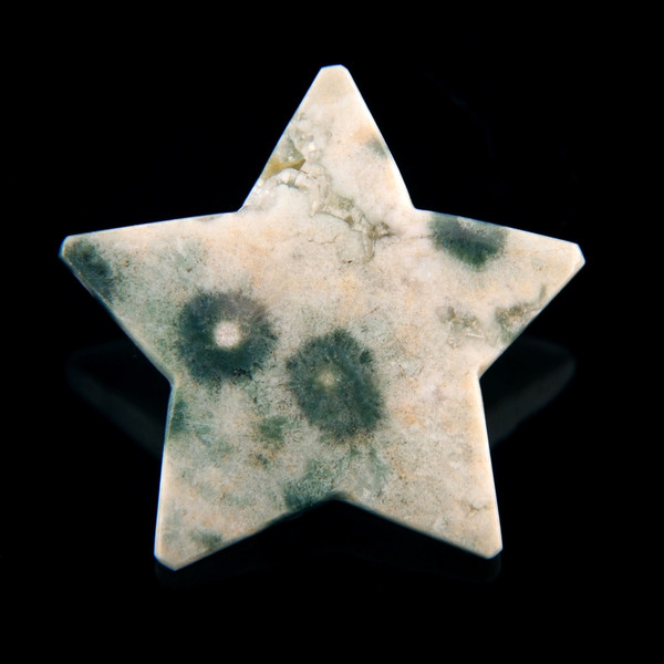 Ocean Jasper Carved Crystal Gemstone Star