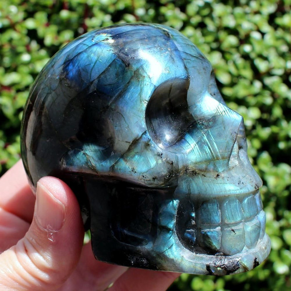 Labradorite Crystal Skull Carving 3.25"