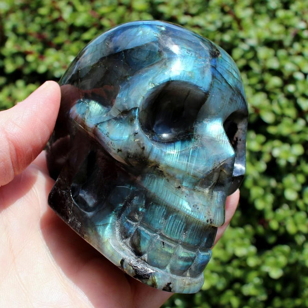 Labradorite Crystal Skull Carving 3.25"