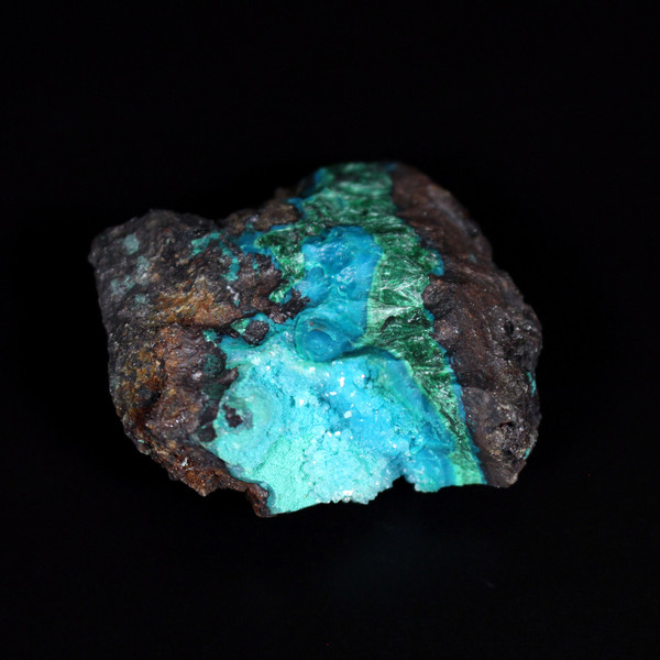 Chrysocolla Drusy Quartz Crystal Cluster Mineral Specimen