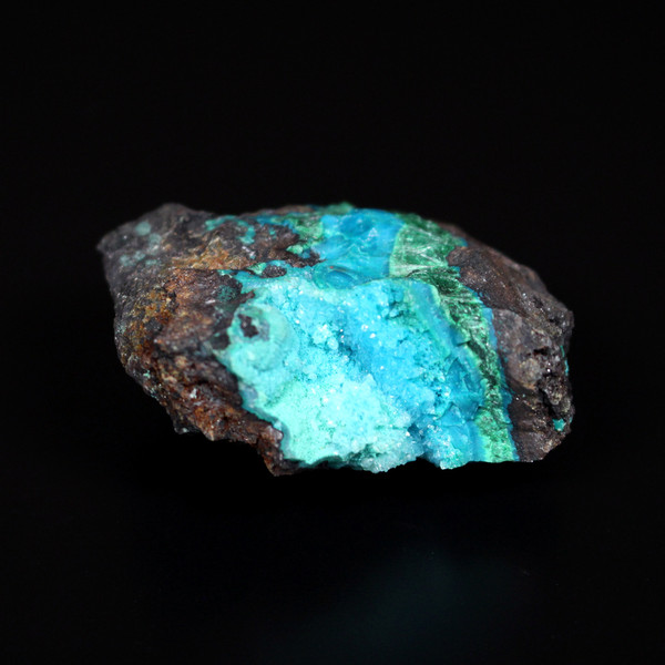 Chrysocolla Drusy Quartz Crystal Cluster Mineral Specimen