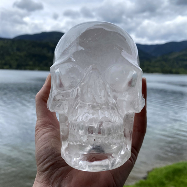 Raven's Clear Quartz High Definition Crystal Skull