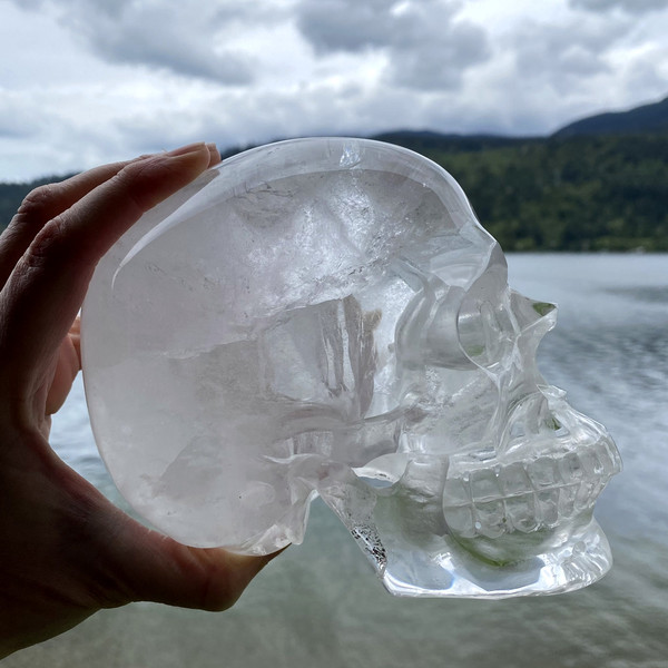 Raven's Clear Quartz High Definition Crystal Skull