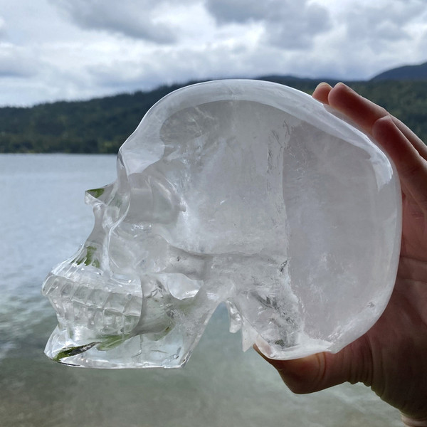 Raven's Clear Quartz High Definition Crystal Skull