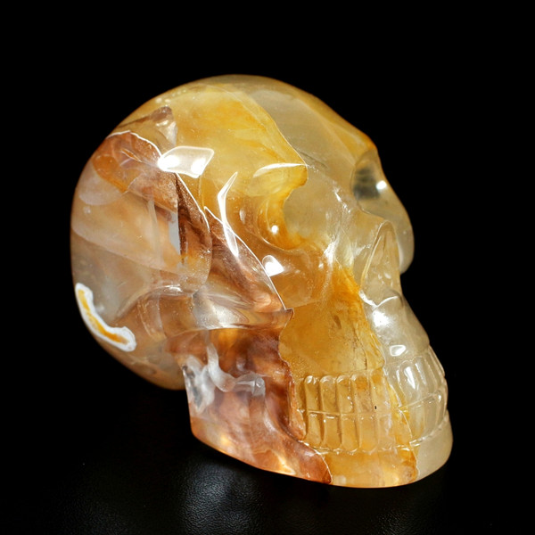 Golden Healer Quartz Crystal Skull 3.25"