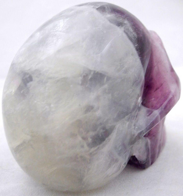 Raven's Beautiful Carved Banded Fluorite Crystal Skull