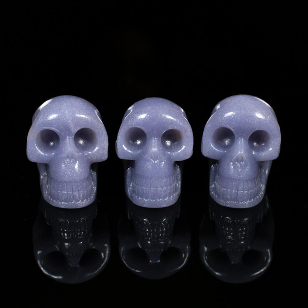 Purple Lepidolite Crystal Skull 2" ( 1 Piece )