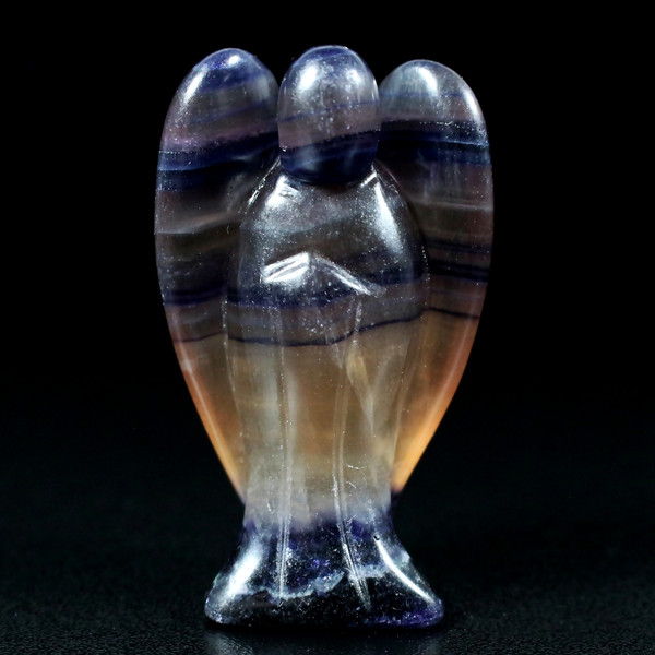 Rainbow Fluorite Angel Crystal Figurine