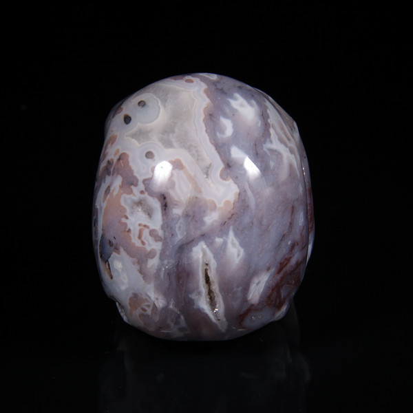Royal Agate Geode Crystal Skull 3.1"