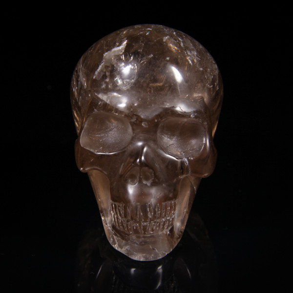 Smoky Quartz Crystal Skull Carving 3.1"