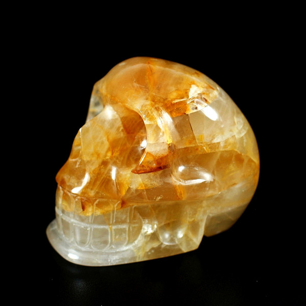 Golden Healer Quartz Crystal Skull 3.25"