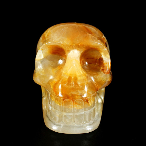 Golden Healer Quartz Crystal Skull 3.25"