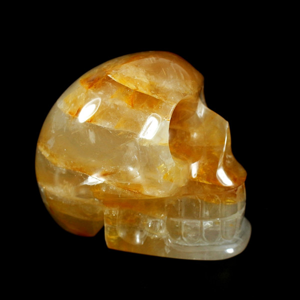 Golden Healer Quartz Crystal Skull 3.25"