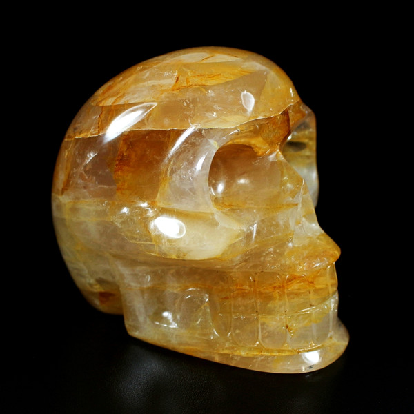 Golden Healer Quartz Crystal Skull Large 4.25"