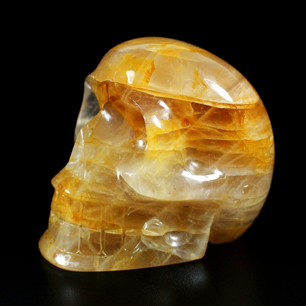 Golden Healer Quartz Crystal Skull Large 4.25"