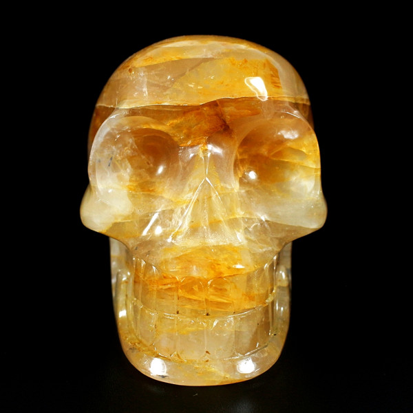 Golden Healer Quartz Crystal Skull Large 4.25"