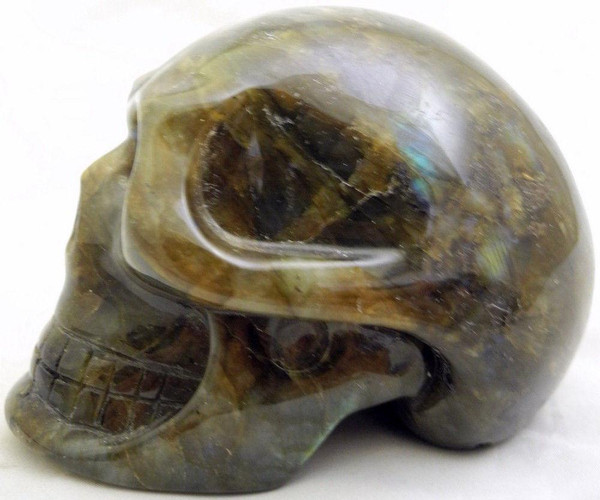 Raven's Colorful Flashy Labradorite  Crystal Skull
