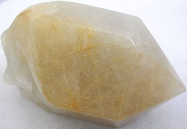 Raven's Heavily Rutilated Fine Hair Quartz Crystal Skull Wand