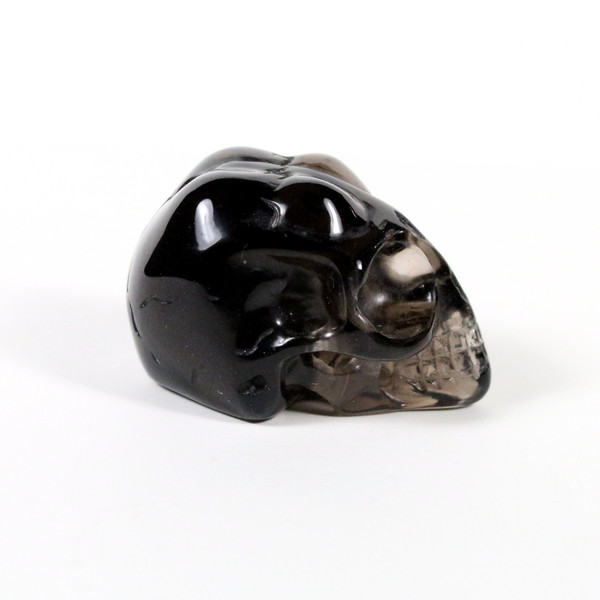 Raven's Apache Tear Obsidian Alien Crystal Skull 1.6" 40mm