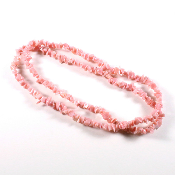 Andean Pink Opal Gemstone Chip Bead Necklace 36"