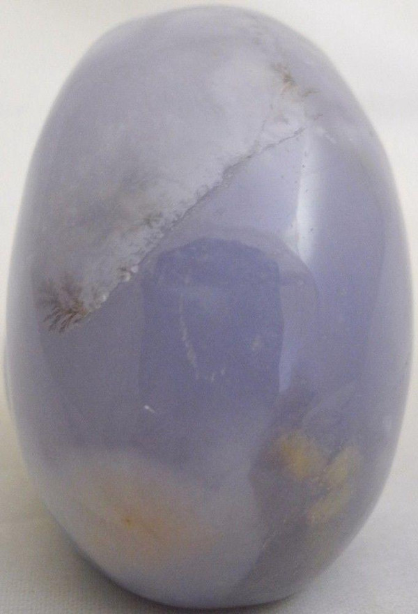 Raven's Carved Blue Chalcedony Crystal Skull