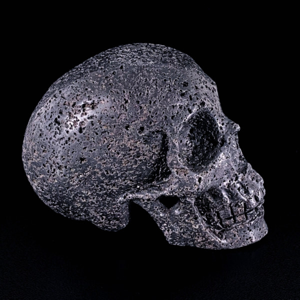 Raven's Carved Lava Crystal Skull