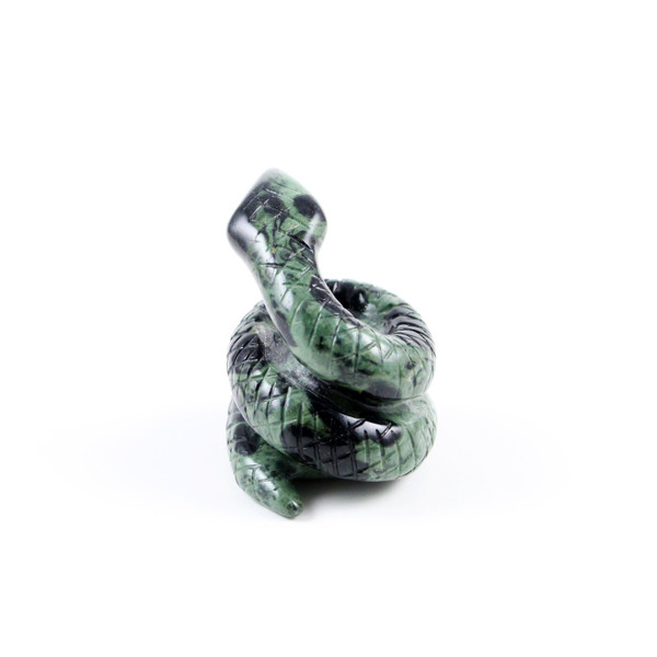 Kambaba Jasper Carved Green Snake ( 1 Piece )