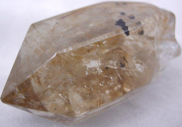 Raven's Bronze Rutilated Quartz Crystal Skull Wand