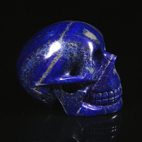 Lapis Lazuli Crystal Skull 3" Carving
