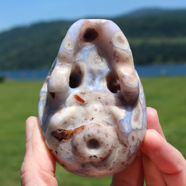 Cosmic Agate Crystal Skull 3.1"