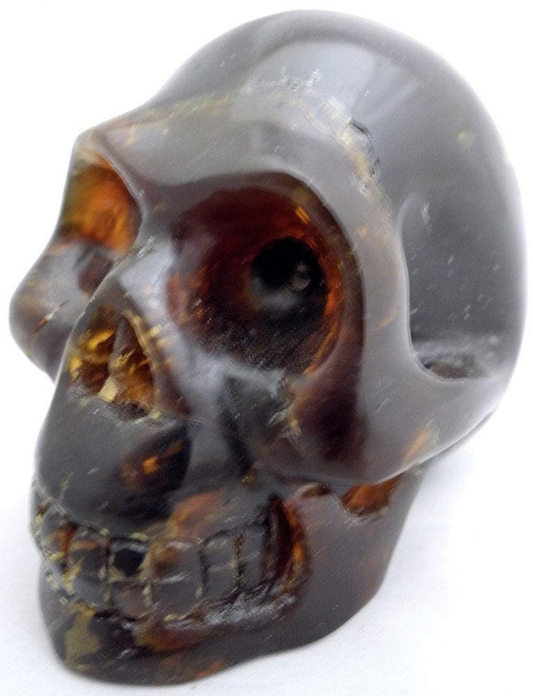 Raven's Rare Classic Style Amber Crystal Skull
