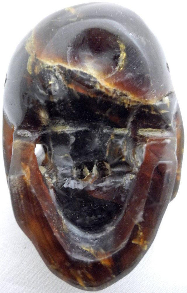 Raven's Rare Classic Style Amber Crystal Skull